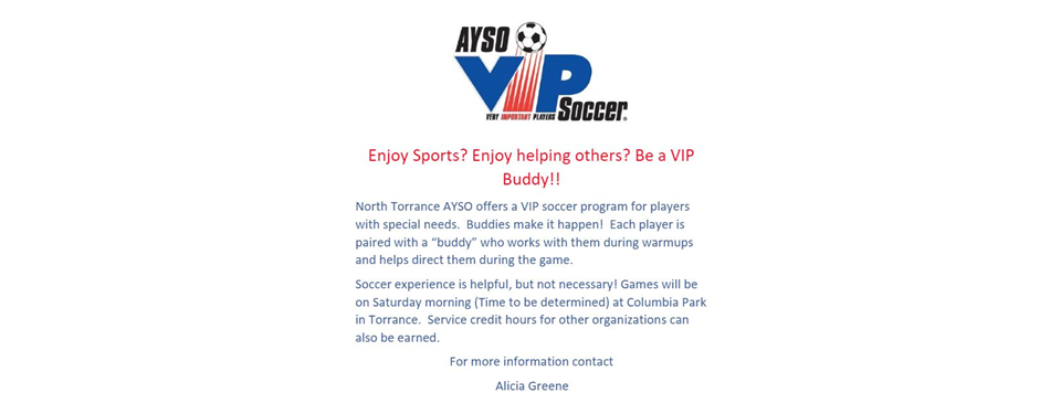 AYSO VIP Soccer-register in ayso12.org